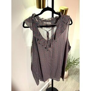 Old Navy XXL ruffle lightweight blouse tie accent tank top summer easy wear top